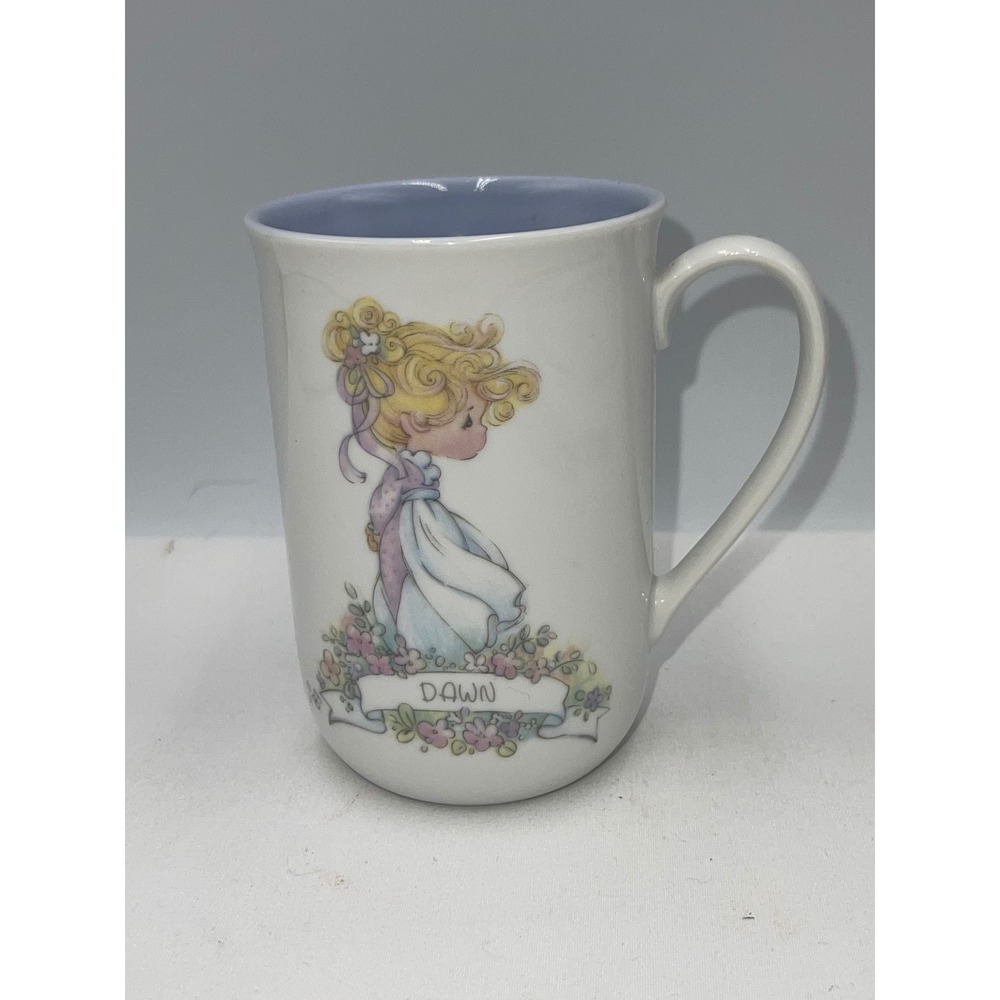 Precious Moments Dawn Coffee Mug White Lavender Excellent Personalized Gift